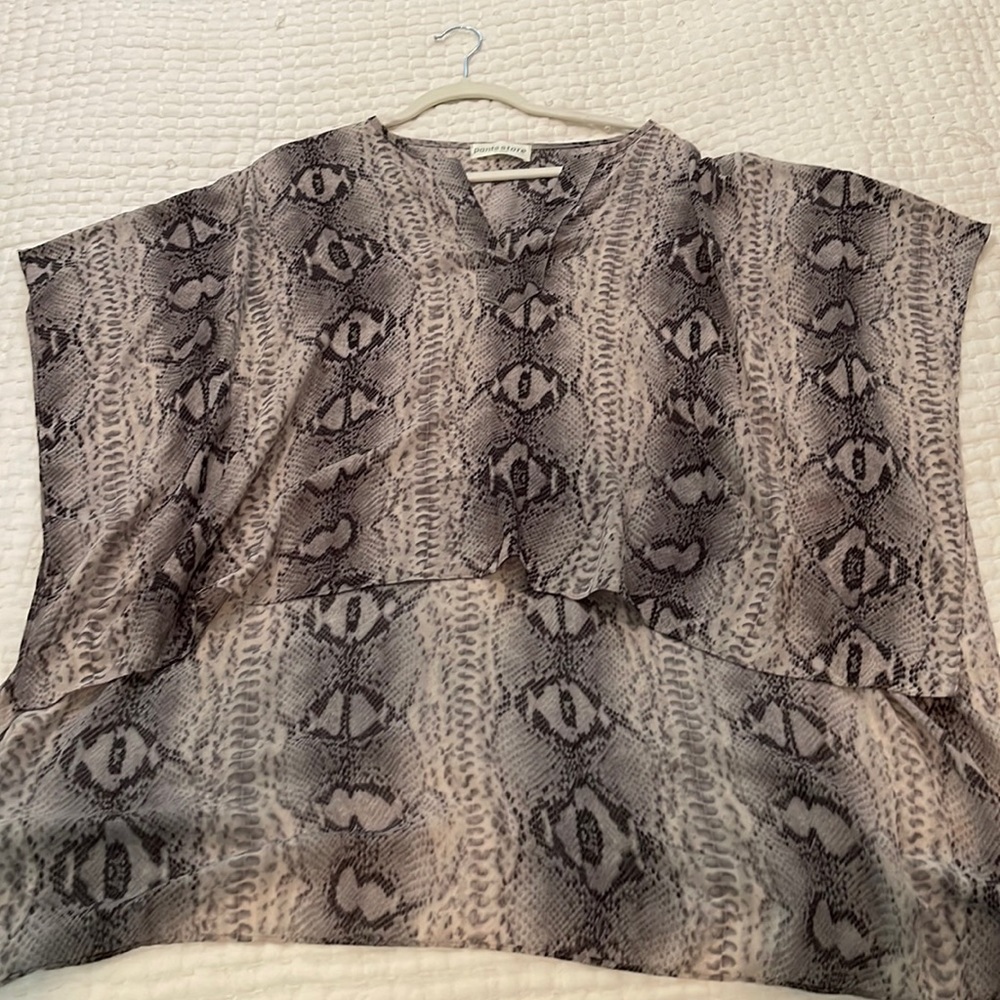 Snakeskin tunic top